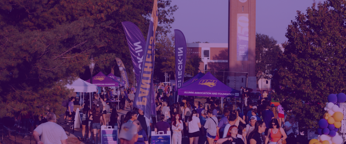 Hundreds of people gathered at the Homecoming Bash.