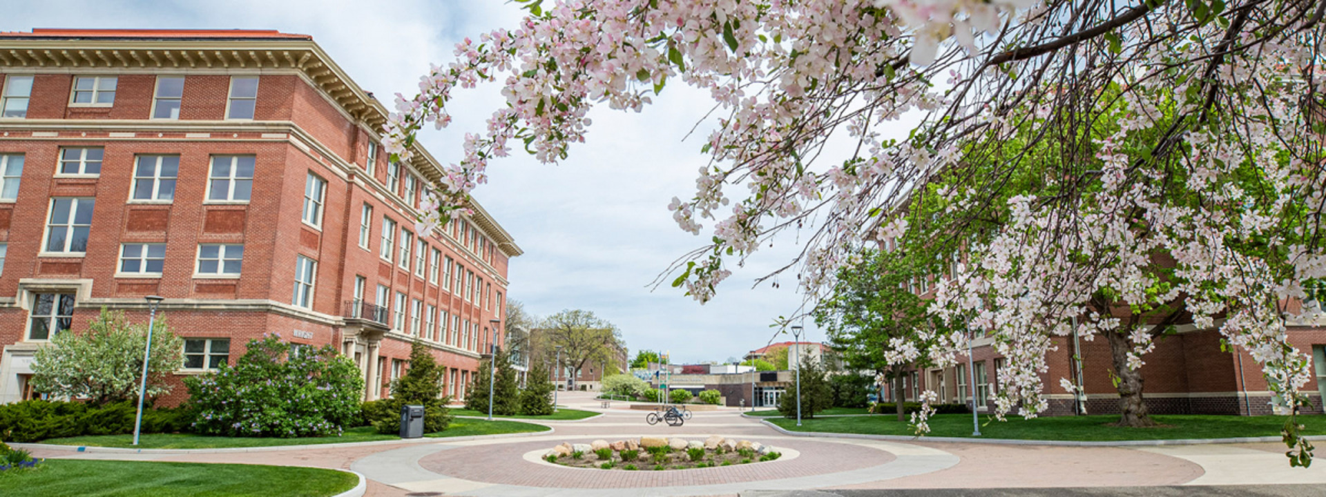 UNI campus in the spring