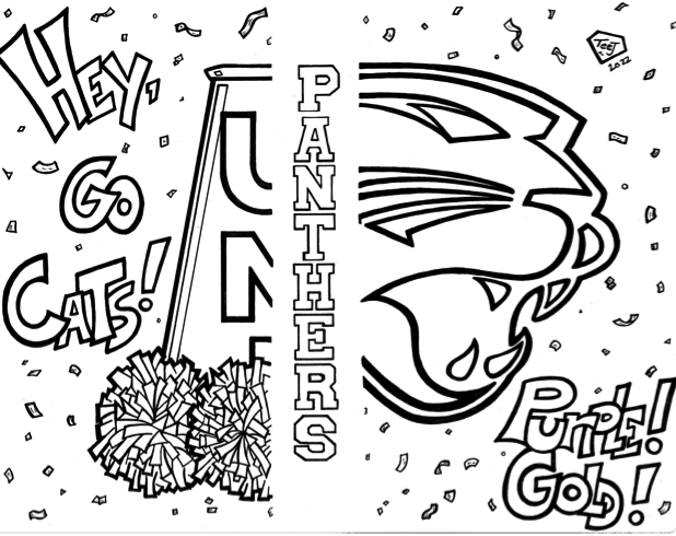 Hey Go Cats drawing page