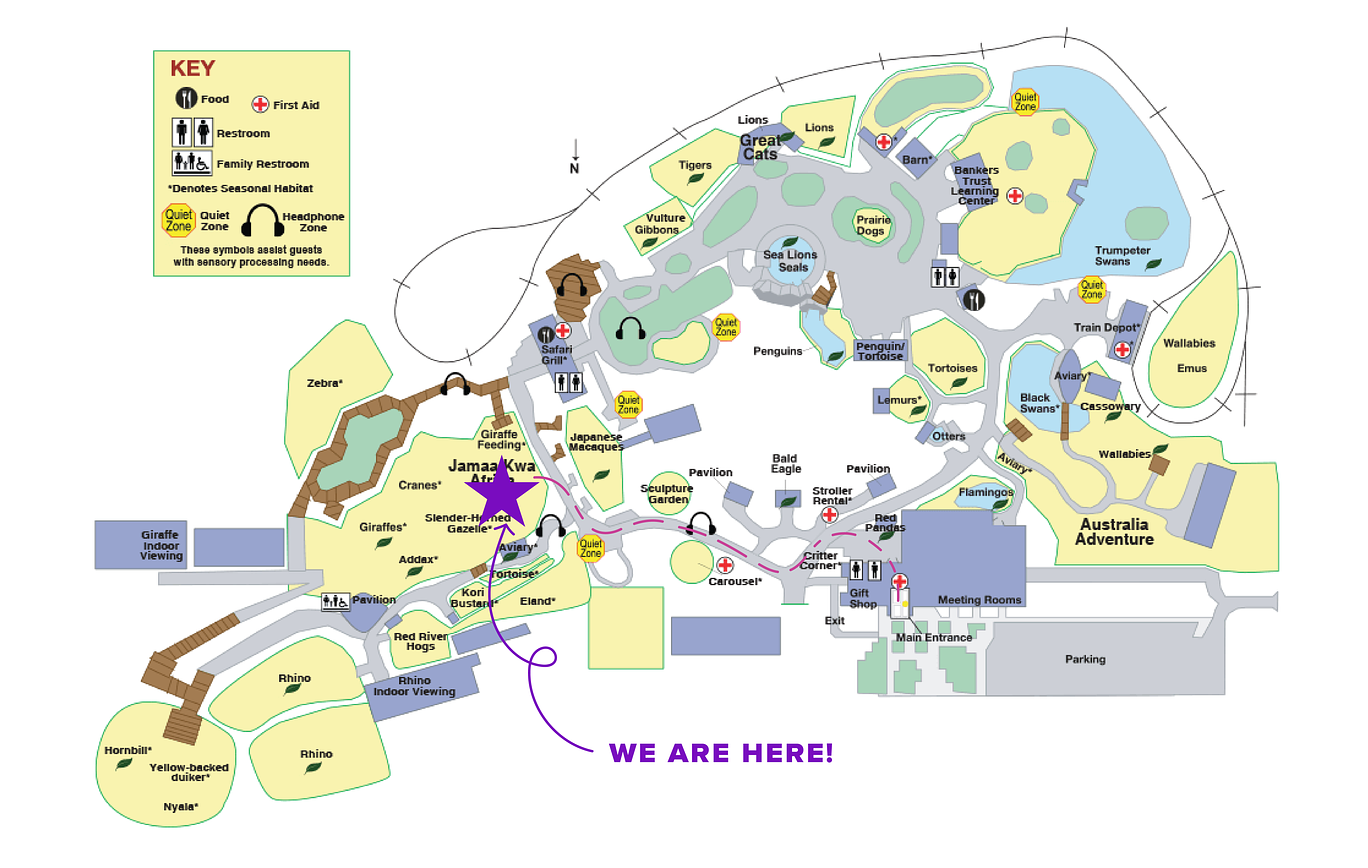 Blank Park Zoo Map
