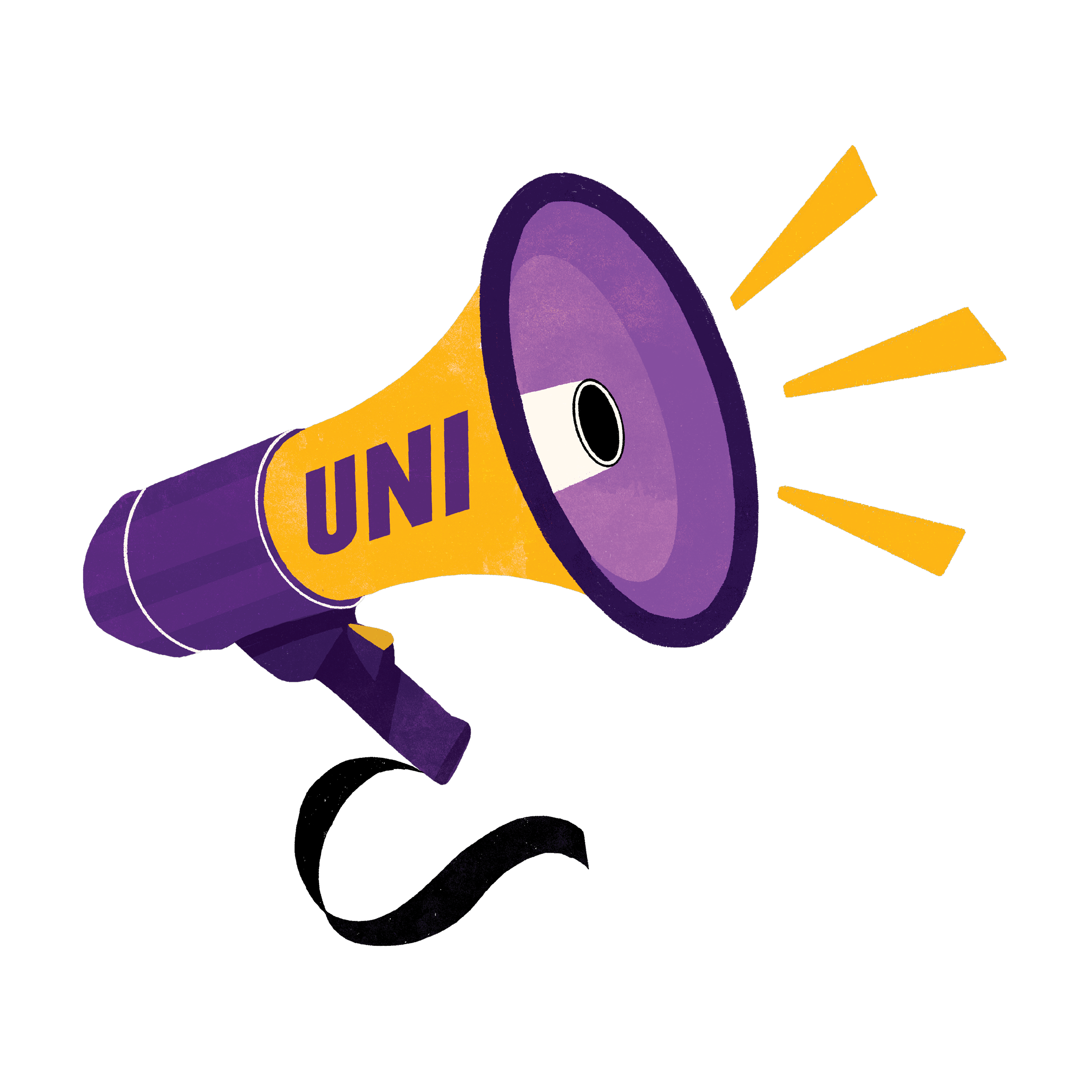 Illustration of a UNI megaphone.
