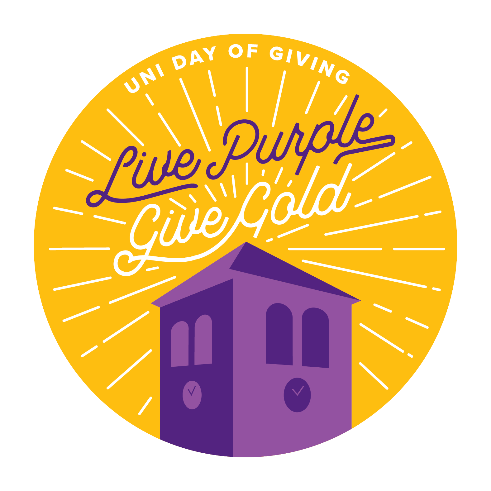 Live Purple Give Gold logo.