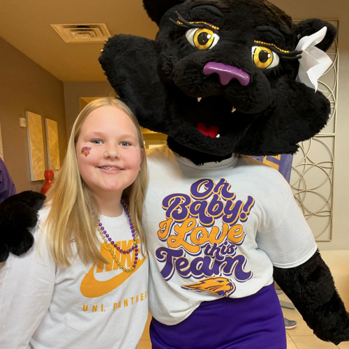 TK and a young Panther fan
