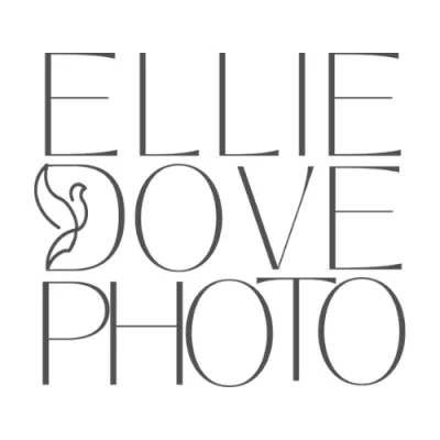 "Ellie Dove Photo" in grey with a dove in the letter "D"