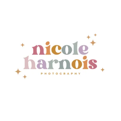 Nicole Harnois Photography logo with colorful text and star accents