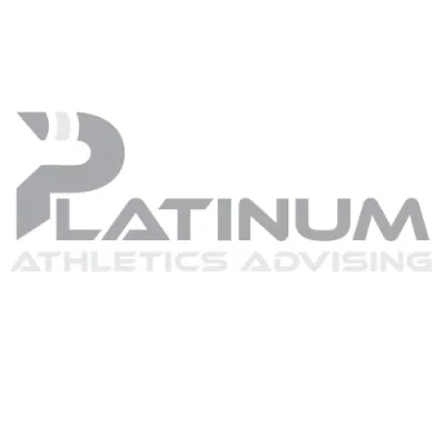 Platinum Athletics Advising logo in gray with stylized 'P' and bold text