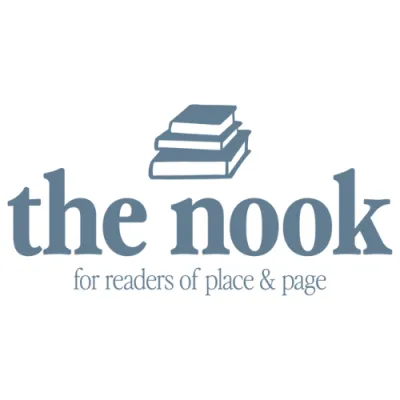 The Nook logo with stacked books and tagline for readers