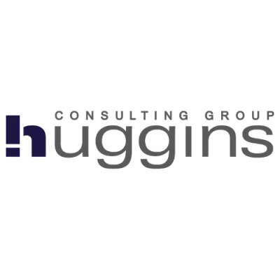 Huggins Consulting Group logo with stylized lowercase h and gray text
