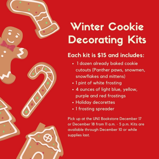 Winter Cookie Decorating Kits information graphic