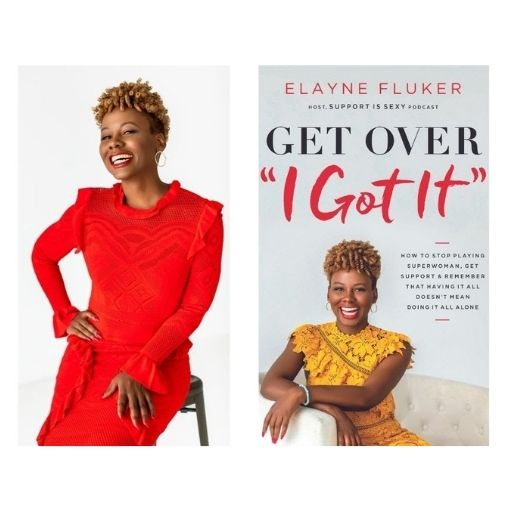 Author Elayne Fluker with her book Get Over "I Got It"
