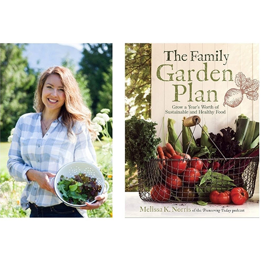 Author Melissa K. Norris and her book, The Family Garden Plan