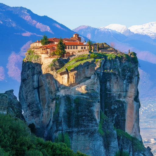A Greek monastery in the mountains