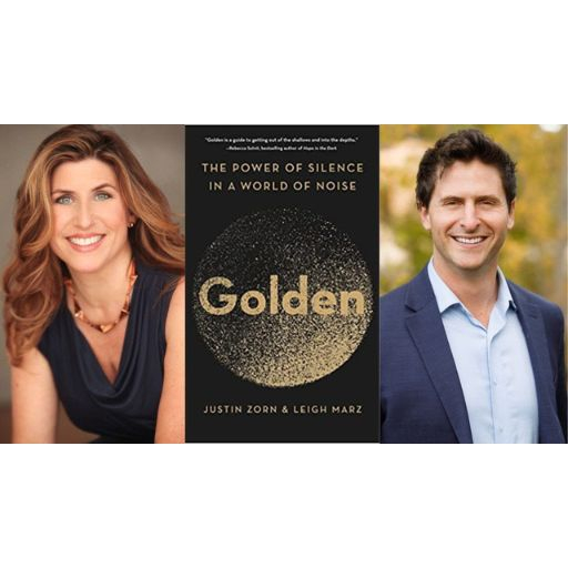 Leigh Marz & Justin Zorn with their book Golden