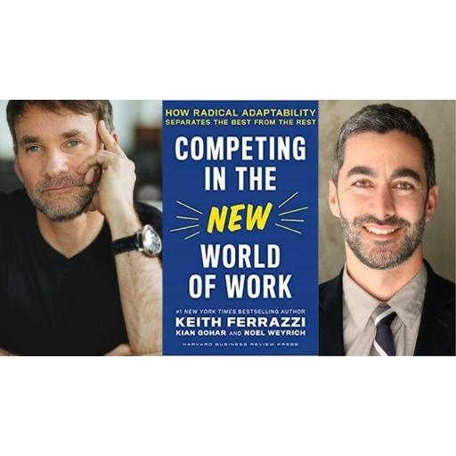 Authors Keith Ferrazzi and Kian Gohar with their book 'Competing in the New World of Work'